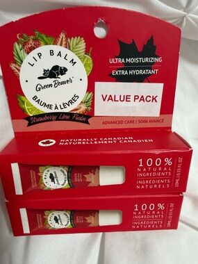 Strawberry Lime Lip Balm Value Pack - Red